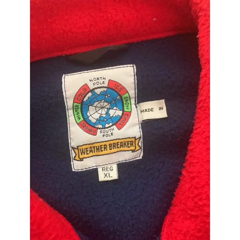 Vintage weather breaker fleece full zip equestrix jacket men’s xl